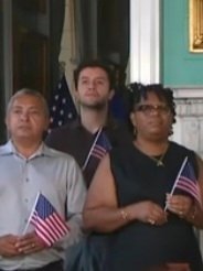 YankeesMIKE2408's tweet photo. @NYCMayor He made the only White person here stand in the back, while giving a speech about a country founded by White people. https://t.co/rT1rwOLpei