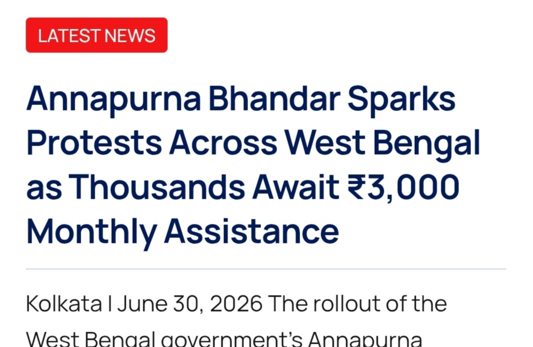 mukherji_speaks's tweet photo. An URGENT letter to SUVENDU Adhikari.

Dear Sir,
This is not a rumor, it's real that many TMC families have recieved the Annapurna Bhandar
 BUT
 Many BJP worker's application still not verified.

Dont leave it to Panchayet and BDO level.

All Panchayet Pradhan are TMC.
BDO level officers are TMC minded.

 In our area, Trinamool booth agents, several members of families closely associated with the TMC have received these benefits.

 In contrast, BJP booth agents, booth presidents, and many active party workers have been left out.

I respectfully request that this matter be taken seriously and investigated thoroughly. In particular, there should be strict oversight of the beneficiary selection process at the grassroots level, especially by lower-level officials and panchayat authorities.

it could lead to widespread resentment and dissatisfaction among the general public, especially among BJP supporters.