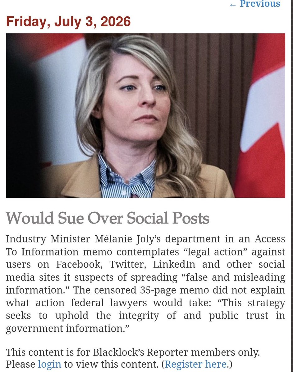 RealMattA_'s tweet photo. The Liberal Canadian government is considering taking legal action against Twitter, Facebook and LinkedIn users who are considered to have spread, “False and misleading information.”

Here you go, Canada.

Freedom of expression is only an idea, in Canada.

LOST FREEDOM FILES # 5220