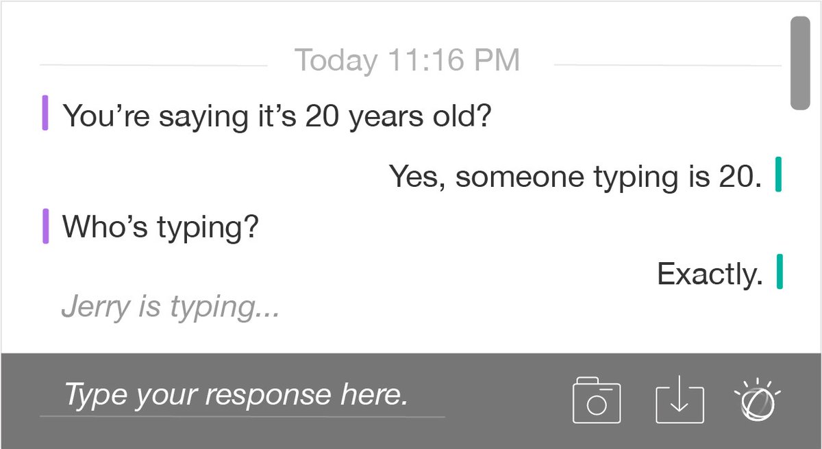 otherperson56's tweet photo. This is something I never knew existed. That too in the 1970s.!

In 1973, David R. Woolley, a student at the University of Illinois Urbana-Champaign working on the Talkomatic introduced something called live character streaming.

The idea was that: treating chat like thinking.

For example as you typed Hello, it used to show:

H
He
Hel
Hell
Hello

Feels cool, right? No it wasn’t. You'd witness every typo, correction, and abandoned thought.

Imagine seeing someone type:

I think you're wr...
I think you're wrong.
Actually...
Maybe...

You'd witness every typo, correction, and abandoned thought.
Even though it was revolutionary technology, it wasn’t good UX.

Then came 1997. Two engineers from IBM: Jerry Cuomo and Richard Redpath.

Instead of showing what the users were typing, they thought that they can just add a tiny state like X is typing...

The good thing here was it gave feedback to the end user that the other person is doing something.

It also gives the other side that their thinking privacy is in control.

That tiny signal dramatically reduced uncertainty.

IBM even patented aspects of this interaction because they recognized it as a meaningful innovation in real-time communication.

After that, many apps like MSN messenger, Whatsapp, Slack all adopted this tiny UX mechanism which they use still to this day.

And it all started from a student who had a small idea.