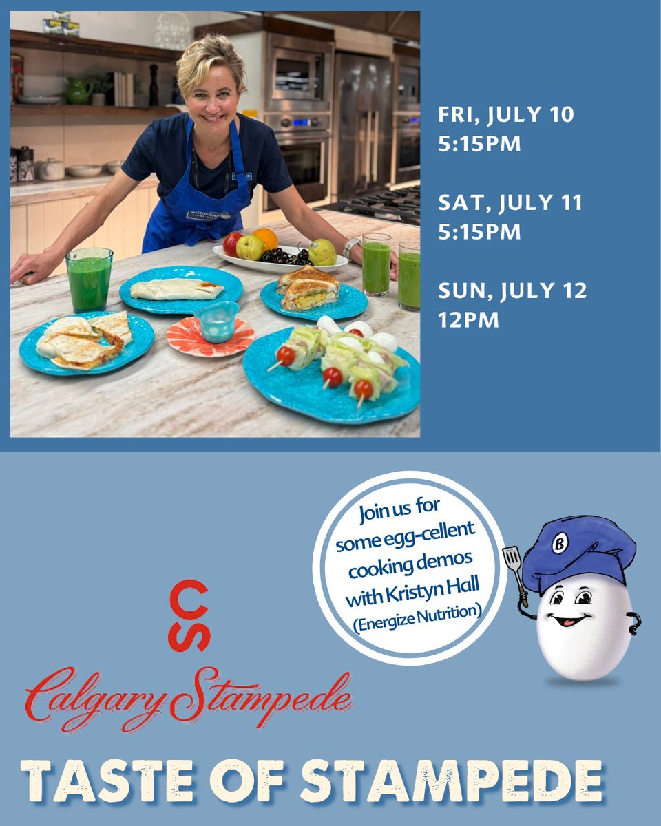 BurnbraeFarms's tweet photo. Congratulations to our friends at the Calgary Stampede for kicking off this year’s great event! Burnbrae Farms is proud to participate once again as a sponsor of the Caravan Breakfast and the Taste of Stampede. We’ll also be sampling at BMO Centre Market Hall B, Booth #905! 🥚🤠 https://t.co/RfmucNIqwG