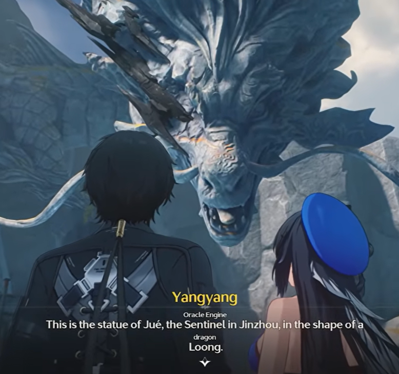 ae_unknow's tweet photo. @yudhak47 Accotding to Yangyang dialogue when Rover 1st here, She said this is the statue of Jue.   

If it not, that mean Yangyang is wrong. are there's any other information said about this statue? Yangyang said didn't mean she's 100% right. It just according to Jinzhou History https://t.co/kd3vYYFGy3
