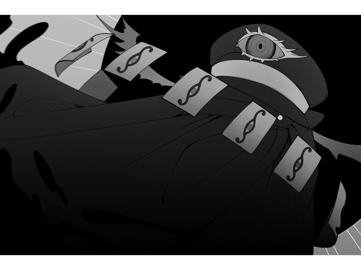 kage_sasageru's tweet photo. 果実から漏れ出した墨のような液体が、少年を、大地を、障壁を、黒く染め上げていく。
何もかもが、黒に包まれていく。
黒が一面に広がる中、彼の赤い瞳だけが煌々と輝いていた。 https://t.co/k5Bure0eeQ