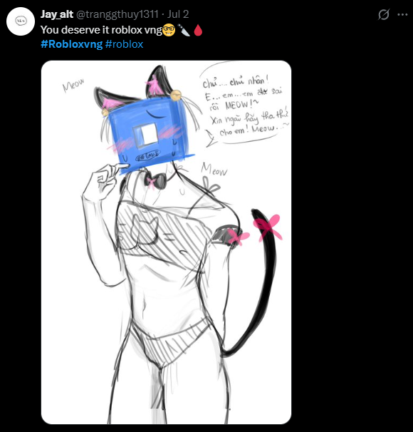 nooblar49433's tweet photo. Roblox VNG's update so diabolical that the collective community decided to do this :sob: #RobloxVNG https://t.co/dJnnmnssks