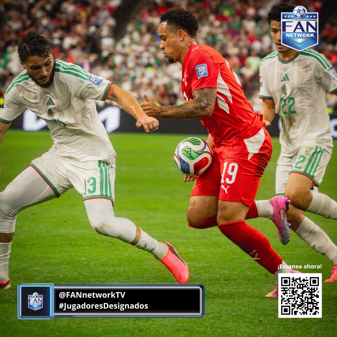 fannetworktv's tweet photo. #Suiza 🇨🇭 no tuvo mayores inconvenientes para derrotar a #Argelia 🇩🇿 y clasificar a los octavos de final de #WC2026.
Los europeos esperan por #Colombia 🇨🇴 o #Ghana 🇬🇭.

https://t.co/8UEG92AhNF

 #FANnetworkTV #elmundialen5 #WC2026 #Mundial2026 #JugadoresDesignados #Suiza #Argelia https://t.co/lvsW31Z29o