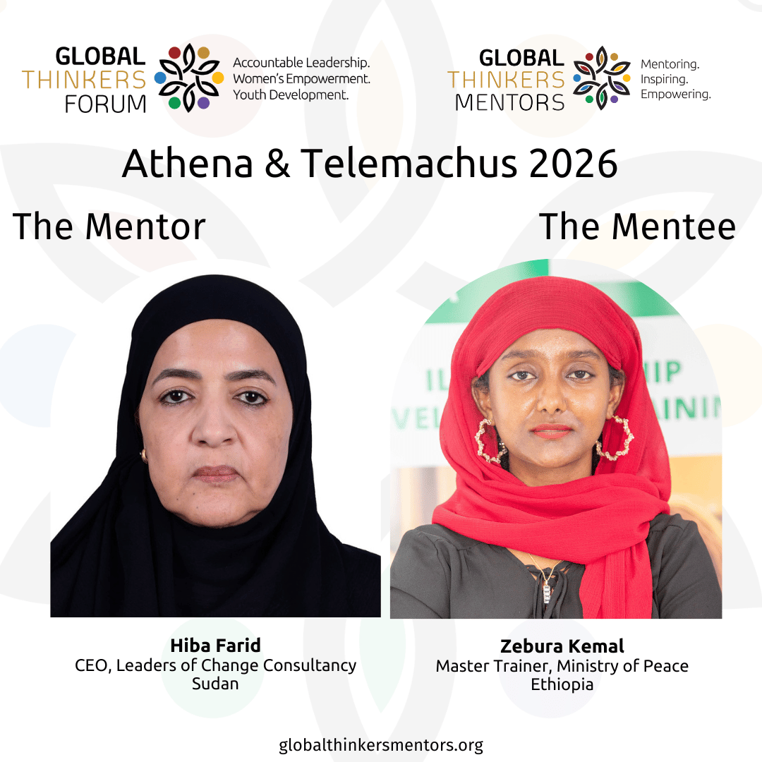 GTFMentoring's tweet photo. We are excited to have Zebura Kemal from #Ethiopia among our 2026 #mentees! She is a visionary & empathetic professional committed to #resilience, hope, & #positivechange. Her #mentor is Hiba Farid, a senior public policy & #development #leader with 25+ years of experience. #GTF https://t.co/qxF7YEn1oT