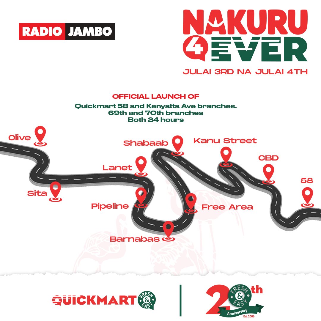 RadioJamboKenya's tweet photo. Fomu ya kesho ishajipa msee na @QuickmartKenya . Tukupate wapi? Comment below na area code.
#ShikaMore #BeiNafuu #20YearsTogether #FreshAndEasy #KituoChaWakenya https://t.co/4uSnRsetvZ