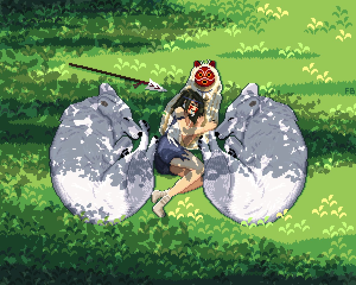 絵画 Sad Rework on one of my old art👹 #pixelart #ドット絵