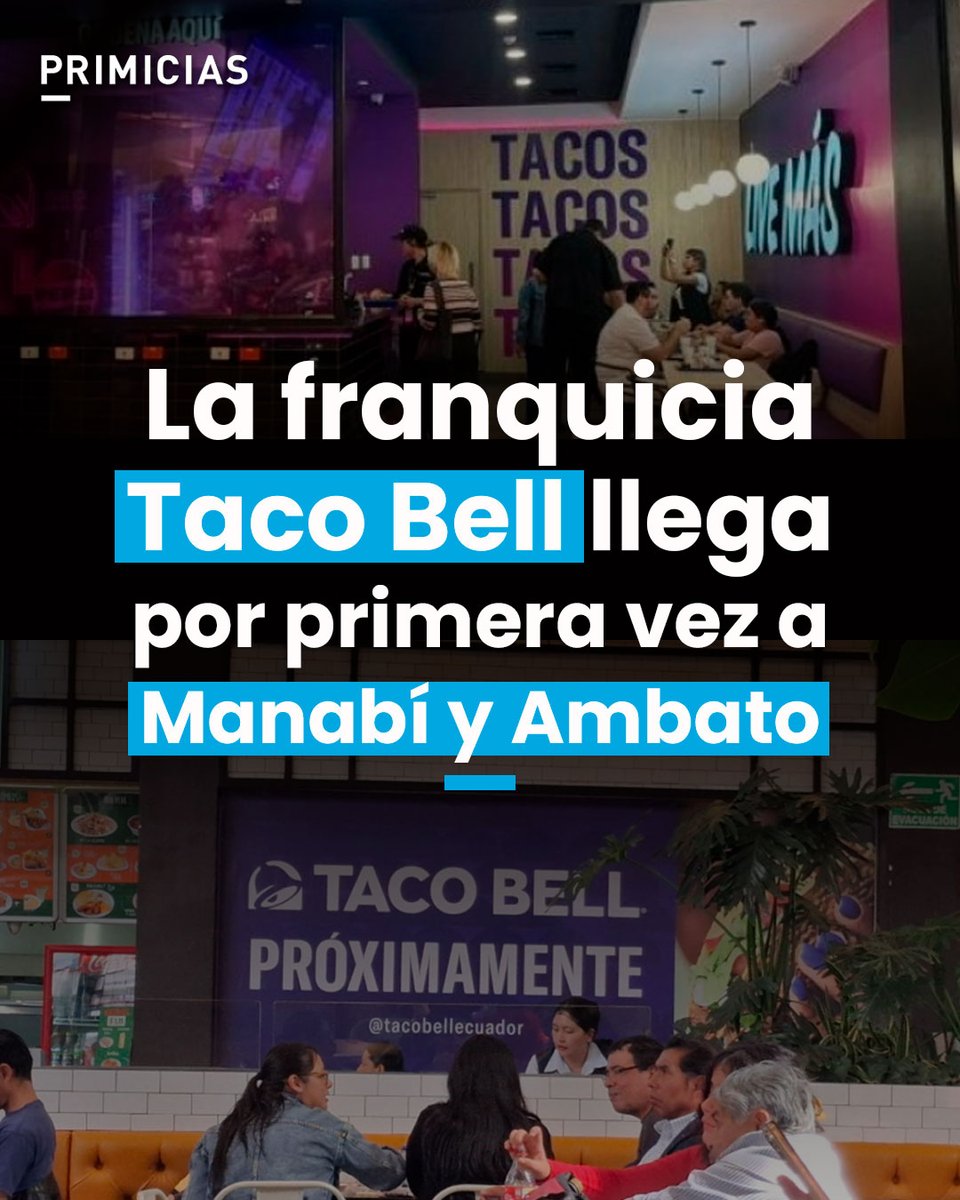 Primicias's tweet photo. La cadena de comida rápida Taco Bell regresa a Ecuador después de 16 años. Todo se afina para la apertura de su primer local. ¿En qué lugar empezará el retorno esperado por muchos nostálgicos? https://t.co/yisTFIuTlQ https://t.co/Hjlq1ZP8oq