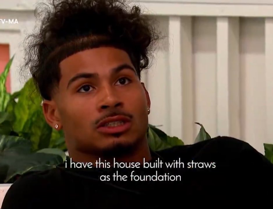 cpfbestie's tweet photo. There goes sincere with his dumb ass metaphors again😭 #loveislandusa https://t.co/Yq7huCBJrT