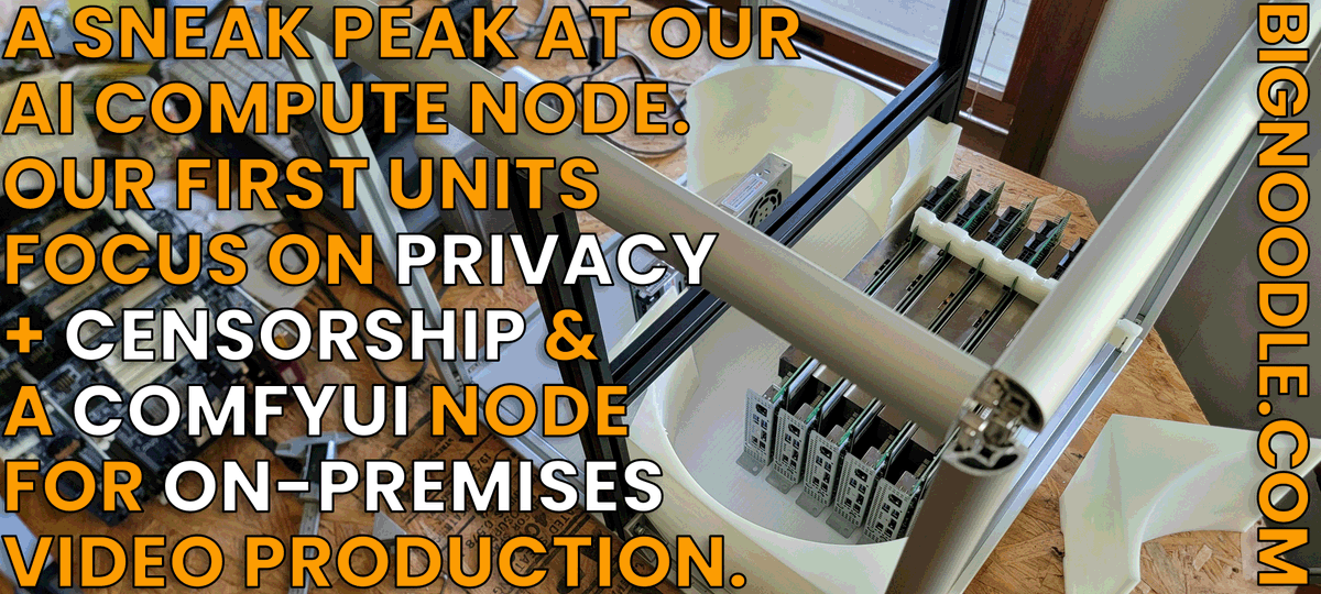 BignoodleBTC's tweet photo. We're hand assembling the first BIGNOODLE AI compute nodes as we transition from prototypes to realdeal for-sale units. #Privacy #Censorship #OnPrem No government can take down a decentralized service. Power to the individual. #GetOutOfMyPrompts I'll keep posting teaser pics of the process as we go into sales mode next month. feel free to grab some $bignoodle before we enter our sales phase. and if you're interested in owning a deskside server to disrupt hollywood, be completely private, or to earn DePin style, our nodes go on sale soon. Big thnx as always to @TheBlockRunner and to our community!!!
