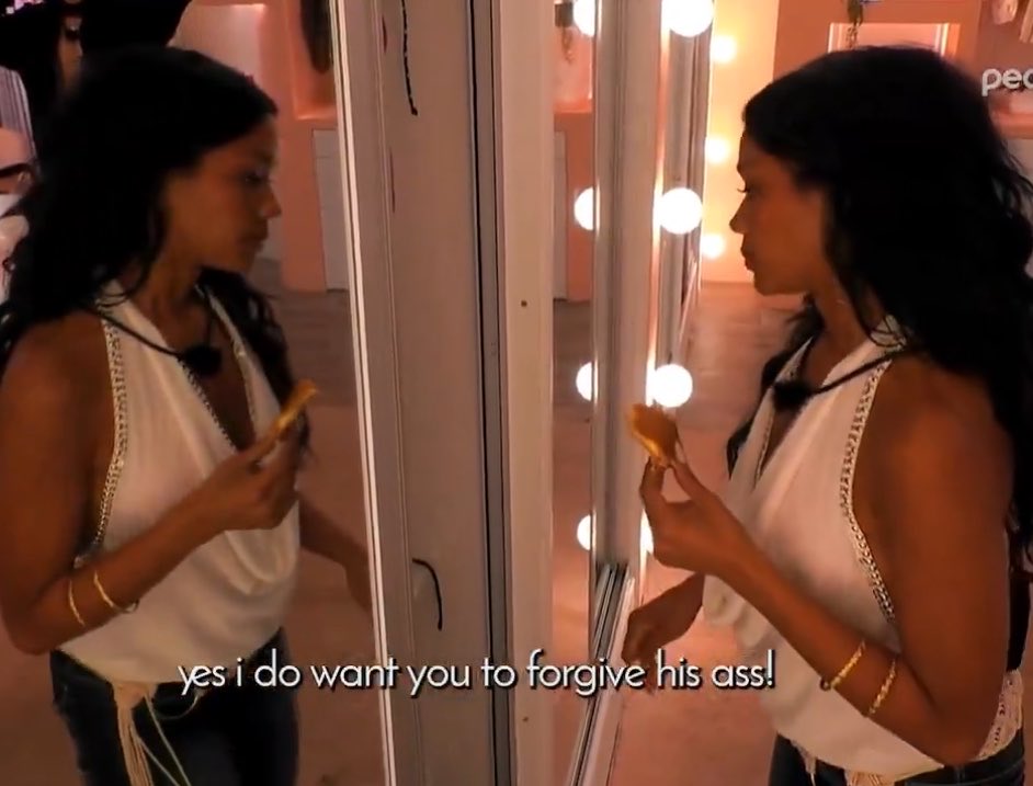 cpfbestie's tweet photo. Melanie dragging the girls for their terrible advice.. fucking finally!!! #loveislandusa https://t.co/q90gQ87Gco