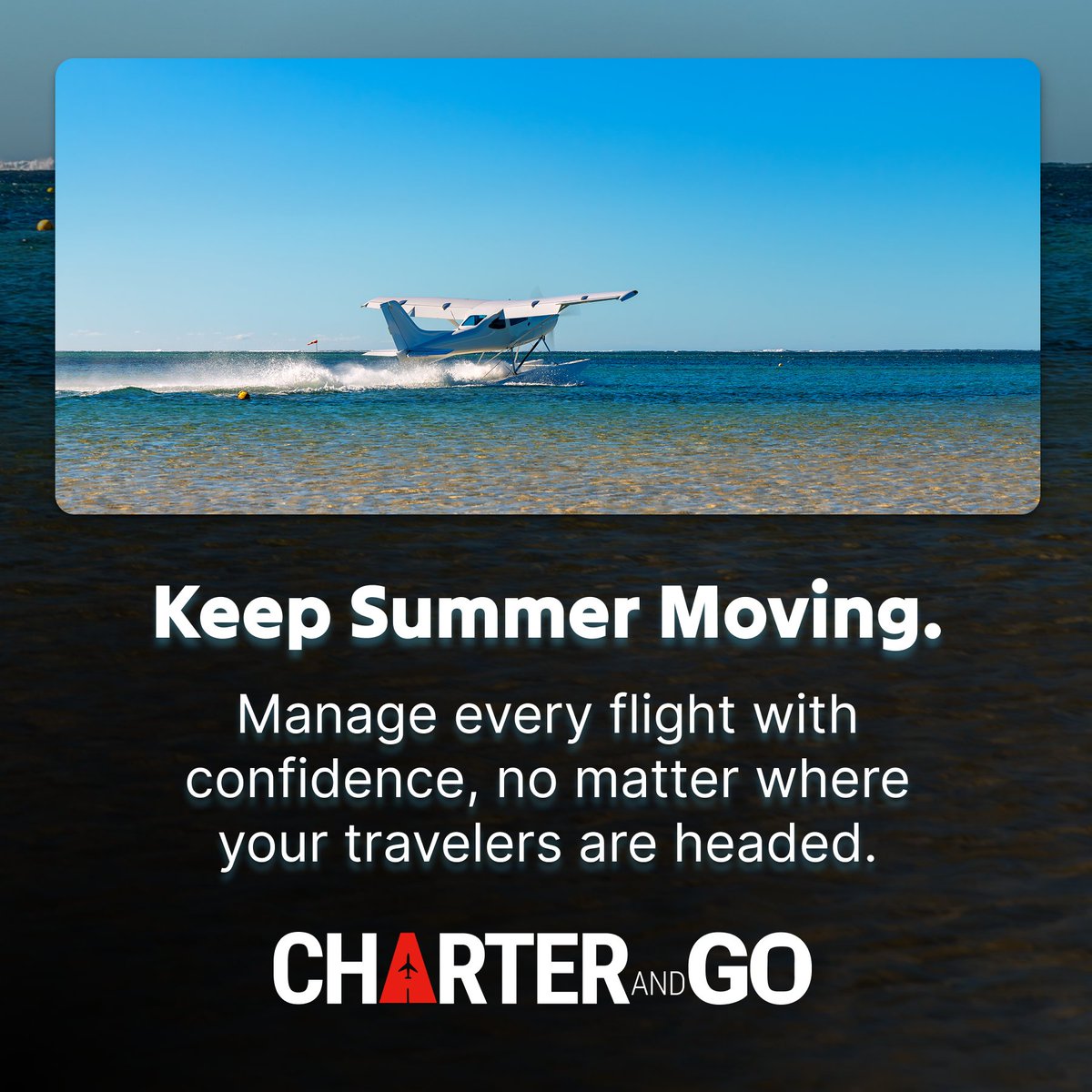 CharterAndGo's tweet photo. Keep summer moving. ☀️✈️

From weekend escapes to business travel, Charter and Go helps you manage every flight with confidence and keep travelers moving all season long.

#CharterAndGo #BusinessAviation https://t.co/tvo8c7muY3