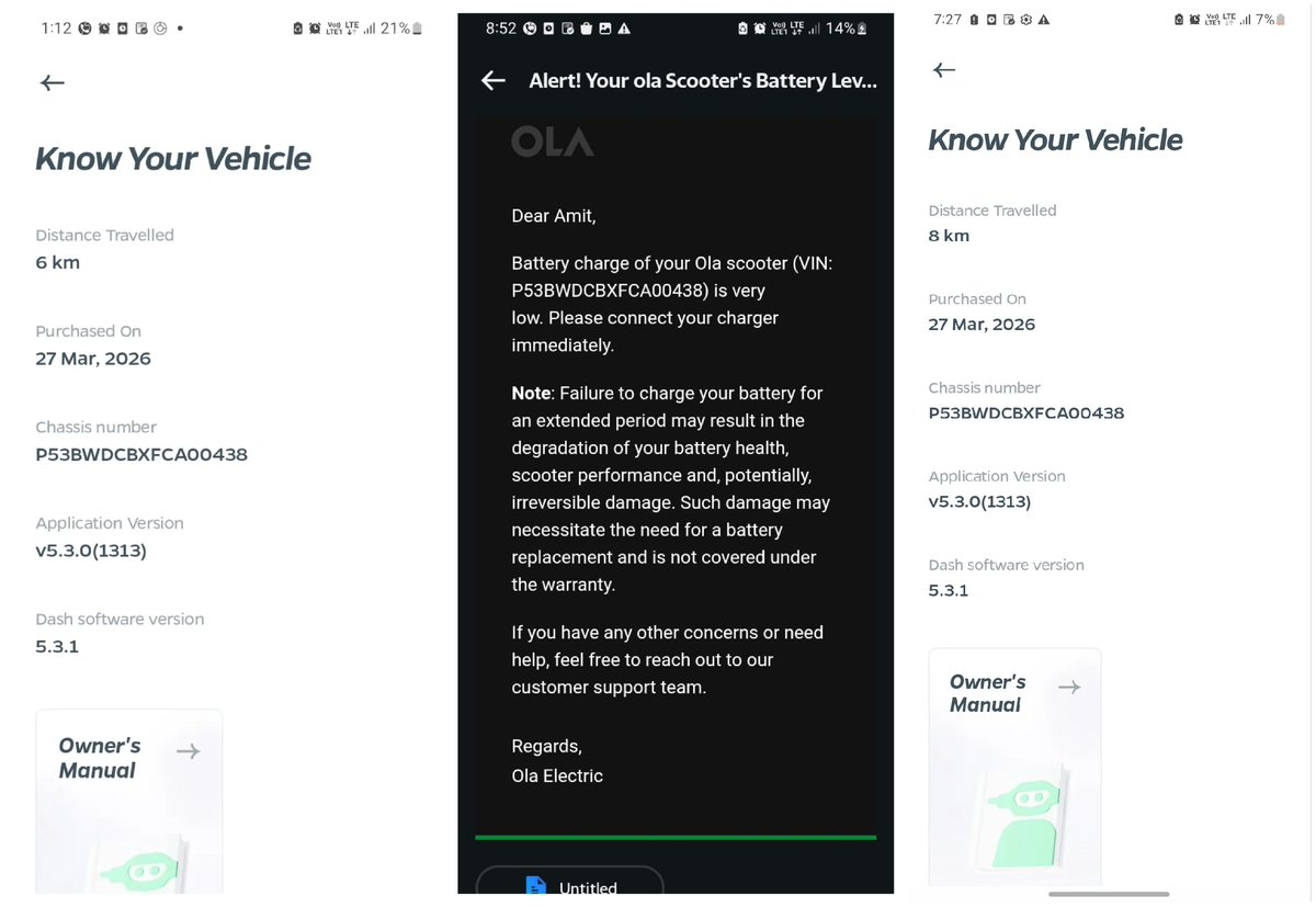 SharmaSumit9191's tweet photo. @prahaladag55586 @OlaElectric @prahaladag55586
OLA ev only who break trust of their customers. Tech ko pichhwade me le bc scooter deliver nhi kr rhe. teri jyada jaan pehchan h to krwa deliver

@OlaElectric 
@bhash 
@Krutrim 
utha jao saalo, nhi to jnta market se uda degi https://t.co/UoFYsXIR5G