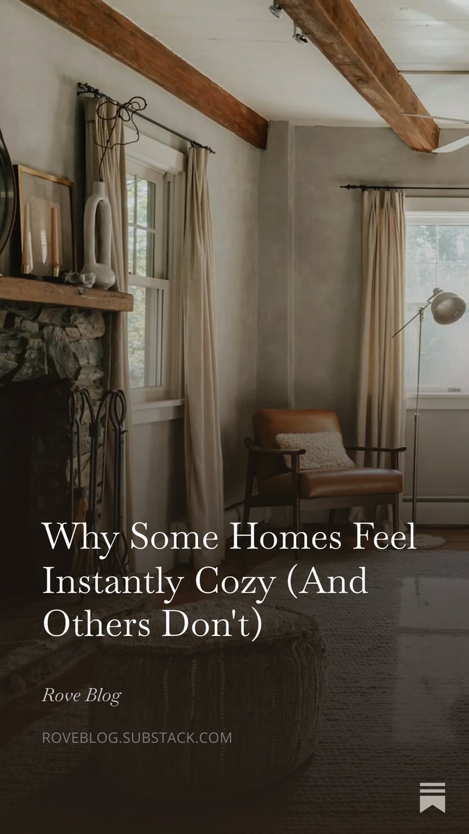 rovefinds's tweet photo. A cozy home isn't about spending more.

It's about layering textures, using warm lighting, leaving room to breathe, and filling your space with things that actually mean something.

Five simple design principles can completely change how your home feels.

https://t.co/v4FES1ioeo https://t.co/EjjvuLN7Cc