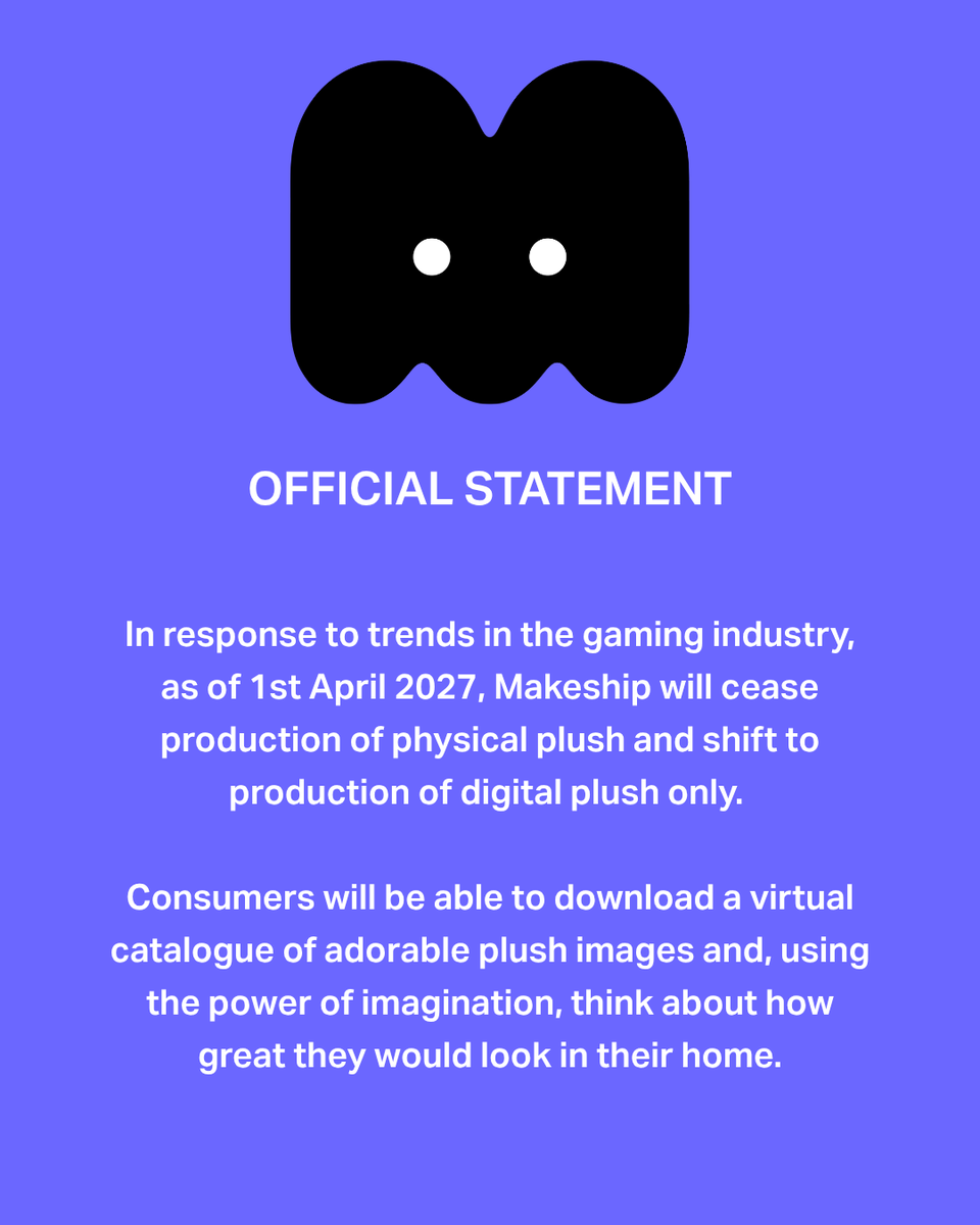 Makeship's tweet photo. PSA!!! https://t.co/ReoYv1dzy8