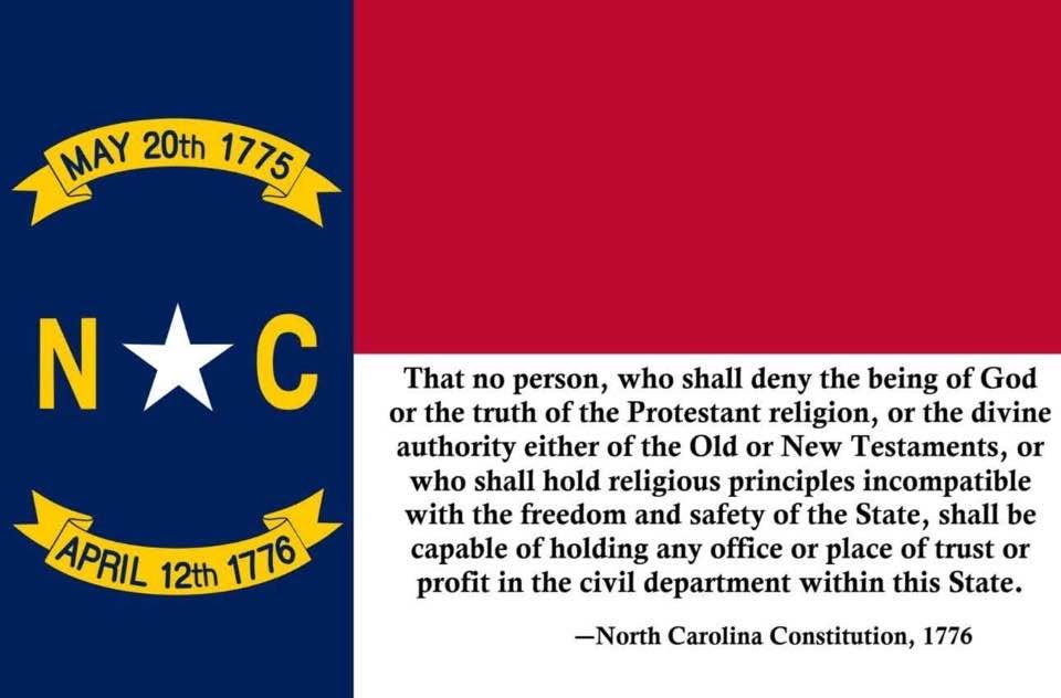 RefClassicalist's tweet photo. No religious tests? Then I better not see you enjoying a hot dog or fireworks tomorrow. https://t.co/UwExSBViSi