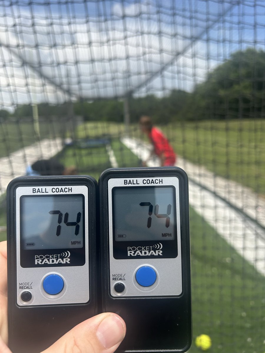 LexiPorta9's tweet photo. New PR exit off the tee!  77 mph sat between 72-75.  Time to get back in the weight room.  80 here I come. https://t.co/GnIgGVVlEw