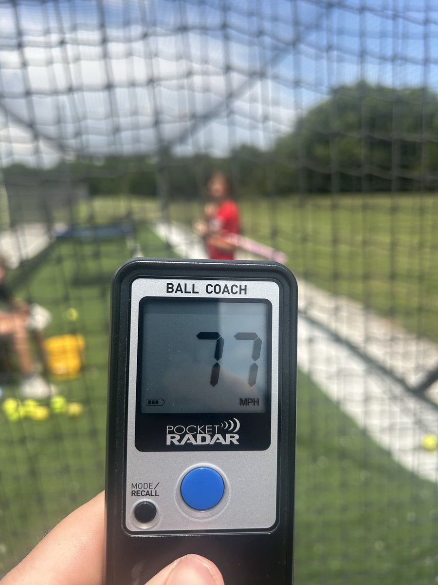 LexiPorta9's tweet photo. New PR exit off the tee!  77 mph sat between 72-75.  Time to get back in the weight room.  80 here I come. https://t.co/GnIgGVVlEw
