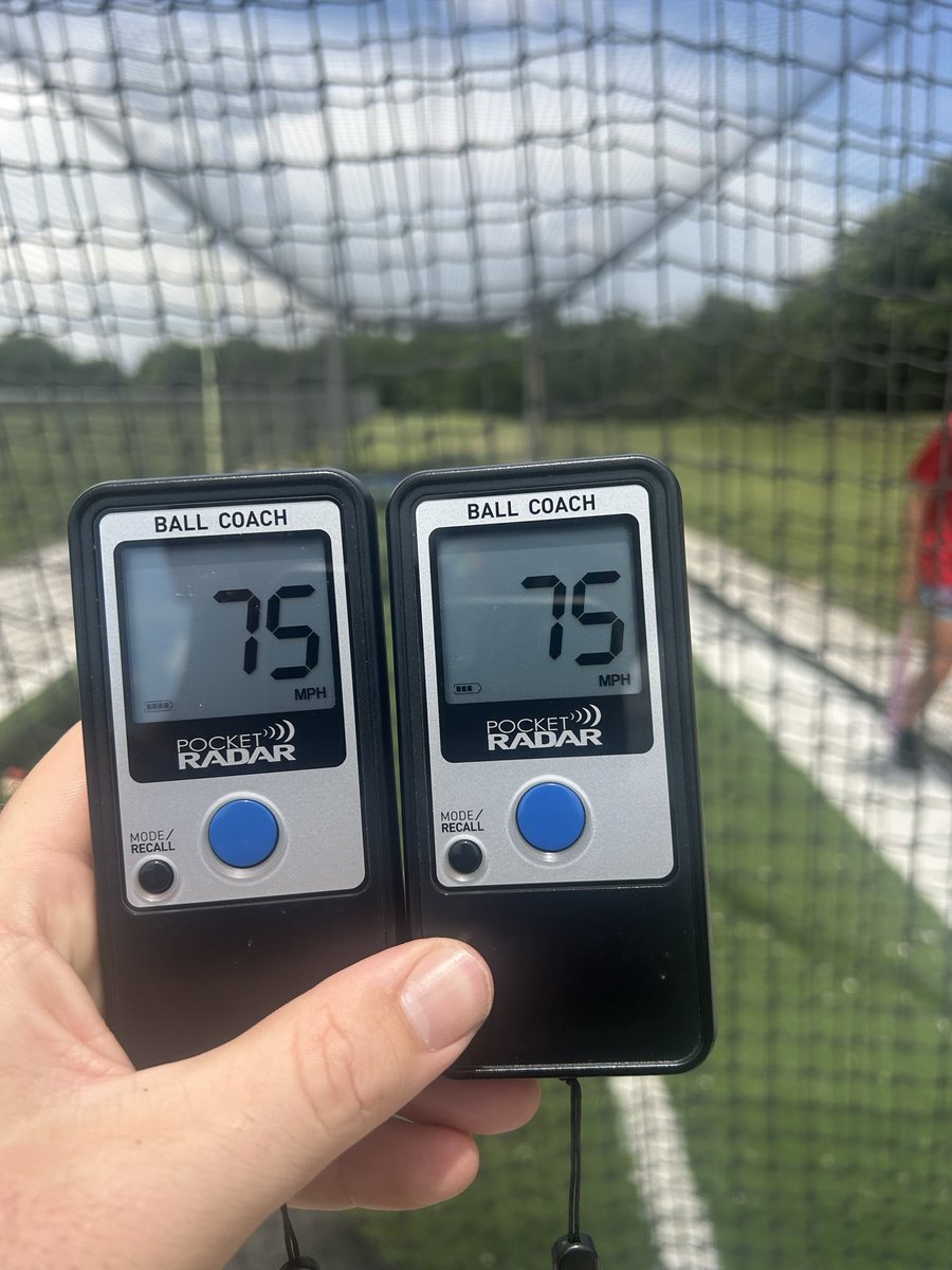 LexiPorta9's tweet photo. New PR exit off the tee!  77 mph sat between 72-75.  Time to get back in the weight room.  80 here I come. https://t.co/GnIgGVVlEw