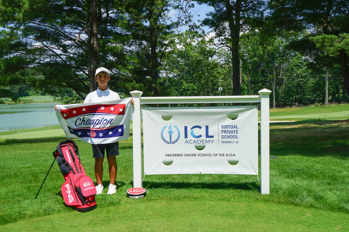 AJGAGolf's tweet photo. That's a winner 👑

Riku Takase (-4) is the champion at the #ToftreesJAS, securing his first AJGA victory! https://t.co/3A6nQuC01u