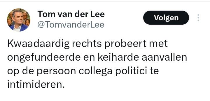 RoelofBouwman's tweet photo. -Partner Hans Janmaat verliest been bij aanslag. 
-Bomaanslag op huis Aad Kosto. 
-Pim Fortuyn vermoord. 
-Theo van Gogh vermoord. 
-Ayaan Hirsi Ali op dodenlijst. 
-Geert Wilders ruim 20 jaar in een safe house.
Maar u weet: kwaadaardigheid komt louter van rechts. https://t.co/kwF5VOa8PP