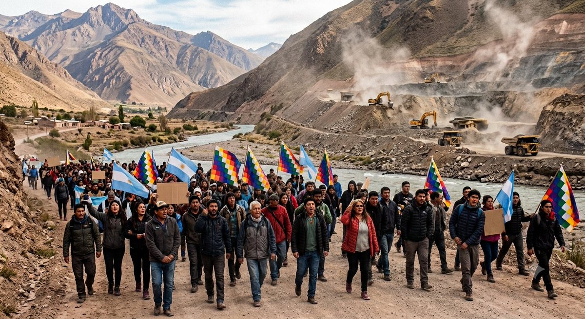 editsde54244809's tweet photo. Las verdaderas decisiones sobre el territorio las tienen que tomar quienes viven en él, no los CEOs en una oficina de Buenos Aires o Canadá. Si el pueblo dice que no quiere megaminería, los gobiernos tienen la obligación de acatar. La democracia ambiental se defiende en la calle. https://t.co/aAEA4AWXUi