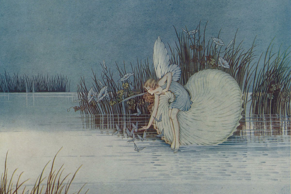 seevitalsigns's tweet photo. Call me a "fairy," but I just love this art by Ida Rentoul Outhwaite @epochtimes article below 👇🏻

「"The Nautilus Fairy" from "Fairyland,” 1926」 https://t.co/ORrehQvOp6
