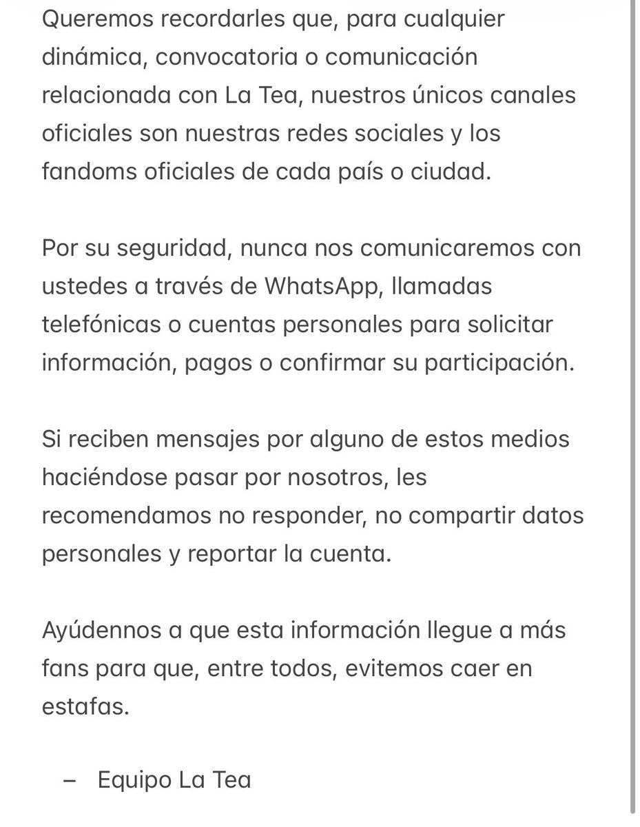 LaTeaMorat's tweet photo. No caigan en estafas 🫶🏻 https://t.co/dcbC4kPxqA