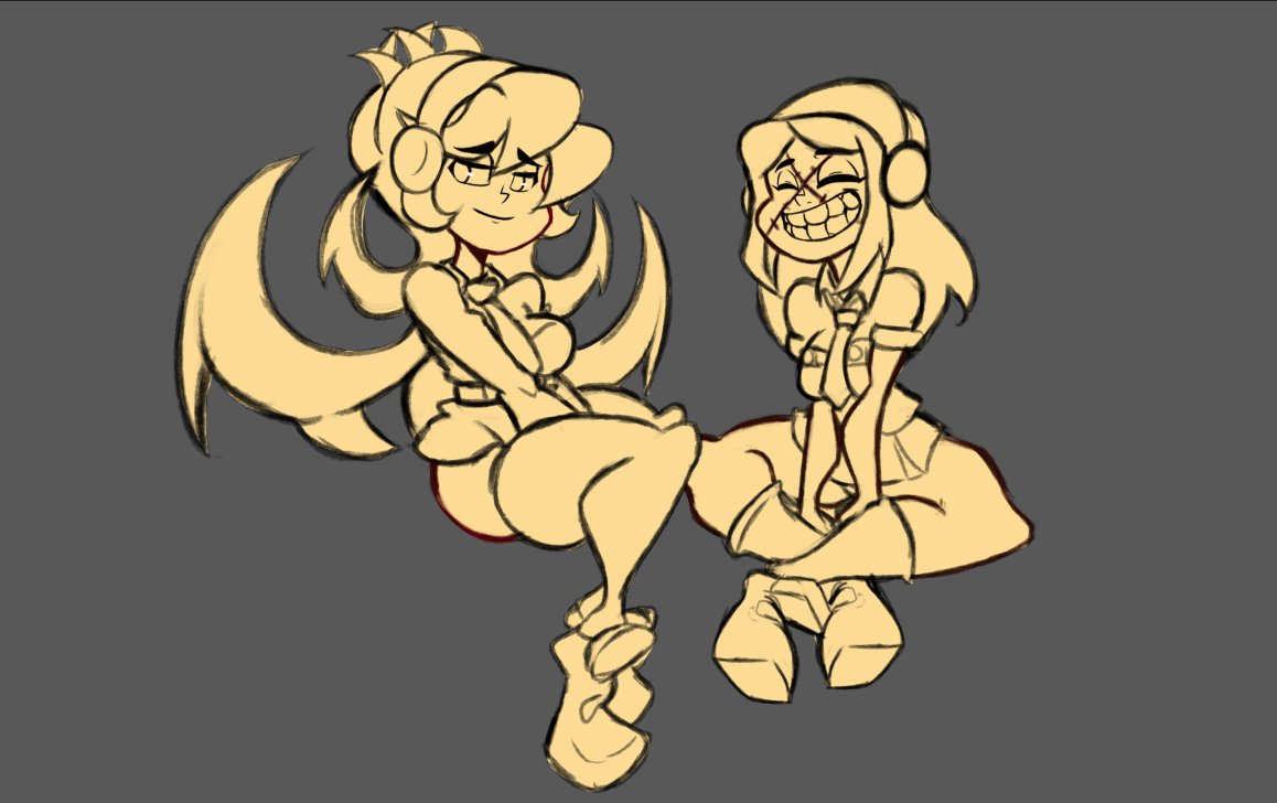 SR_autor's tweet photo. filia and painwheel (WIP) https://t.co/rURMmIhvpt
