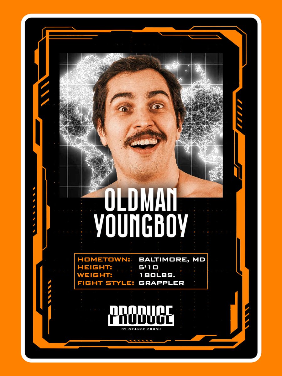 PRODUCENYC's tweet photo. With key roster members graduating from PRODUCE to the Fox Corporation, officials have looked far and wide for suitable replacements.

Oldman Youngboy is now an official PRODUCE Fighter!

Debuting at PRODUCE Volume 2 - Taigastyle!

https://t.co/EuPEEBTyqG

Welcome to the circus https://t.co/NCZxWdE2N9