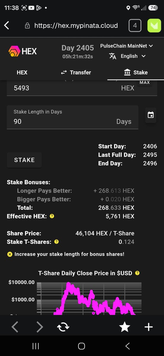 Defidca's tweet photo. WEEK 6: THE $10 HEX EXPERIMENT 🏁

​Week 6 is officially on-chain. Week 1's Hare is cruising past 35% completion!

​🐇 HARE (90-Day): Added 5,493 HEX. Total: 5,761 Effective HEX (0.124 T-Shares).

🐢 TORTOISE (5555-Day): Added 5,493 HEX. Locks in 16,479 Effective HEX https://t.co/1TCghNIqTo