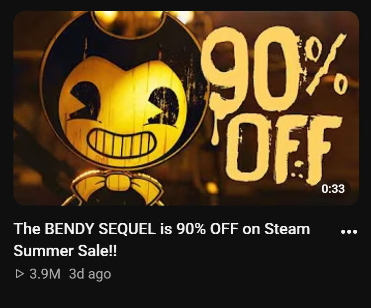 bendytwtconfess's tweet photo. "Why does bendy put more effort in promoting sales and ports over their upcoming titles??? 🫩" https://t.co/tPZg71Rc8P