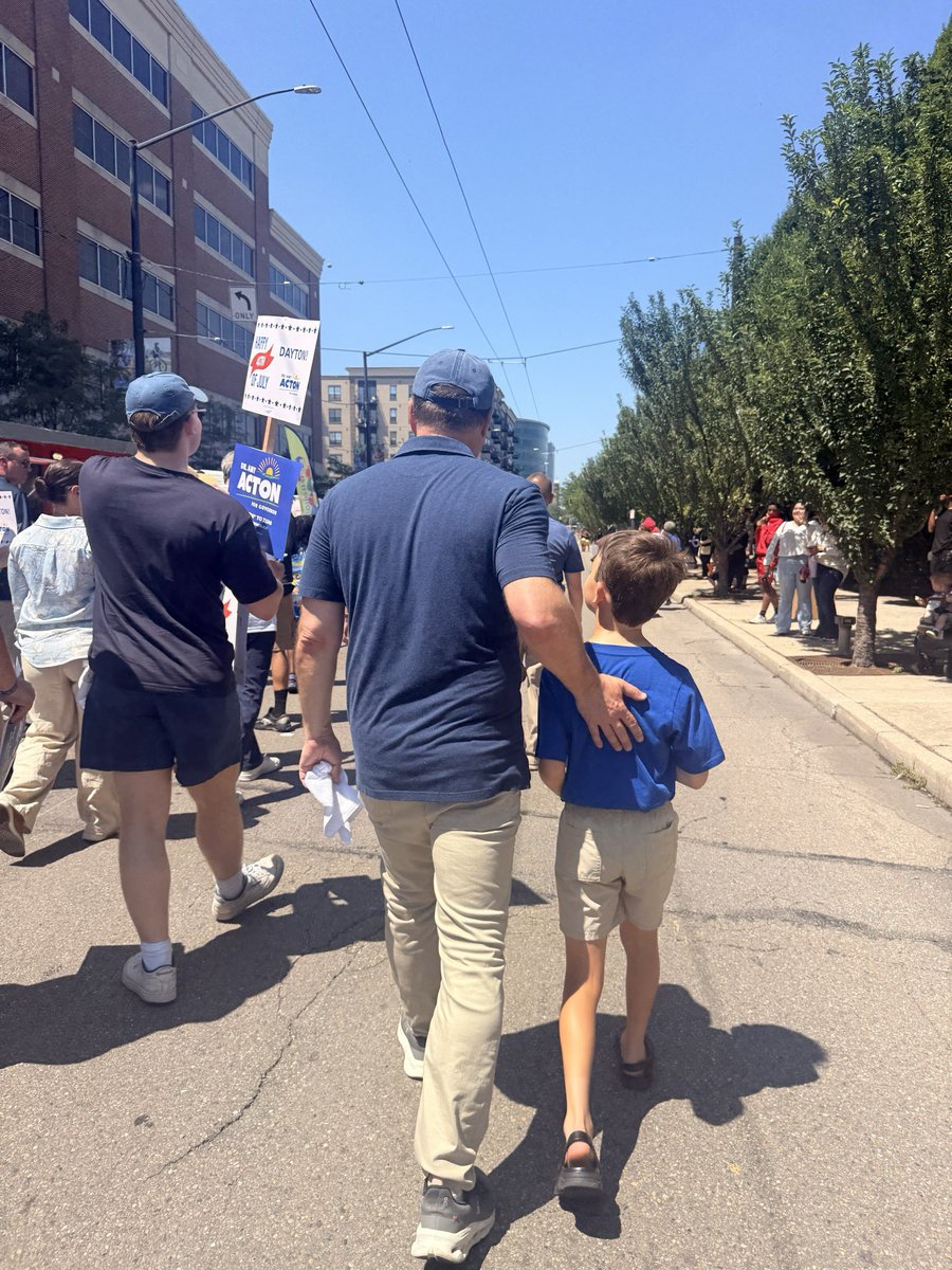 DavidPepper's tweet photo. Charlie and I hitting the road to celebrate 250 with @amyactonoh and our incredible team. Thanks for the warm welcome, Dayton. https://t.co/m6hQNAN0PE