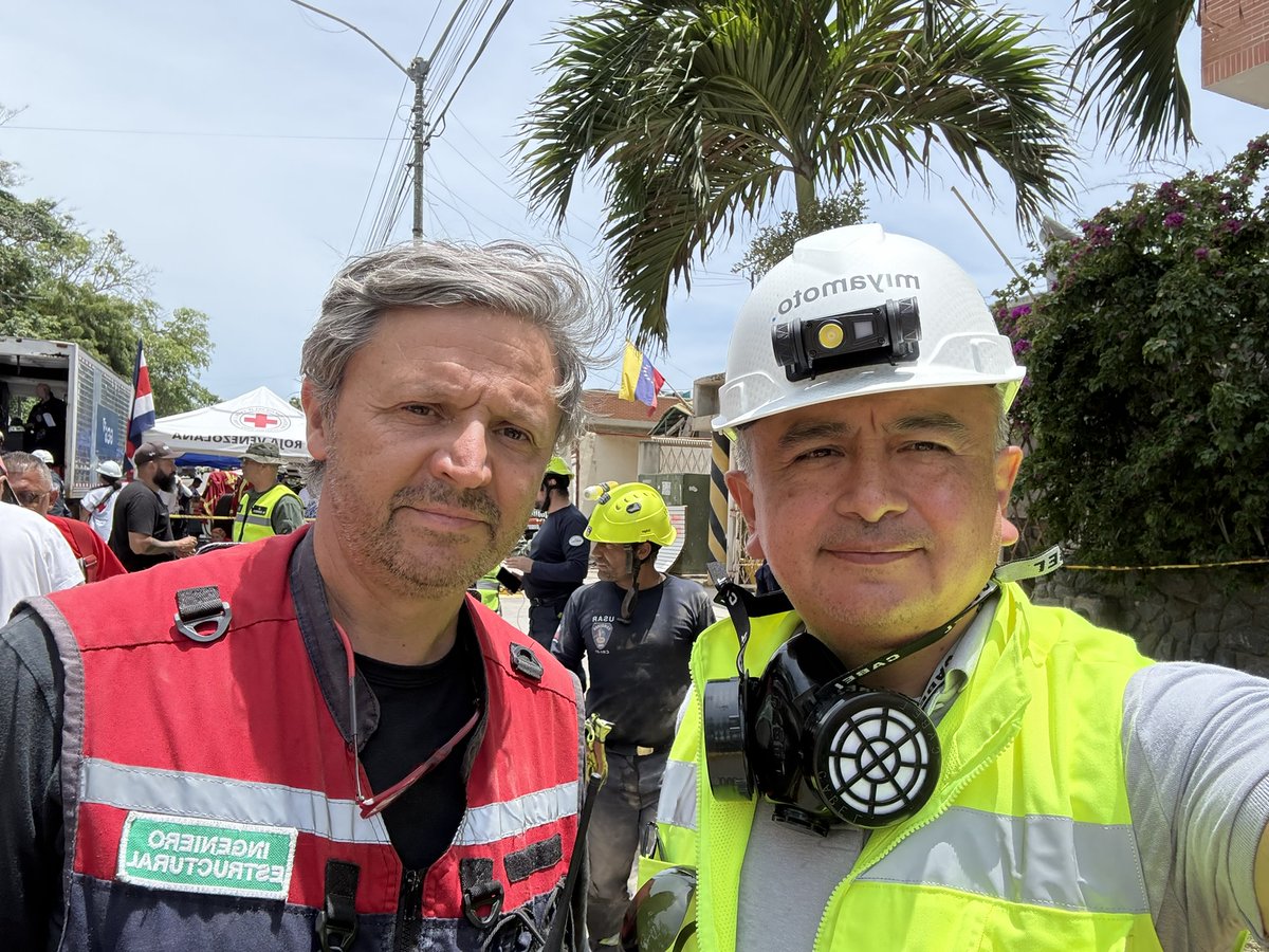 KitMiyamoto's tweet photo. I will arrive in Venezuela on Sunday with more members of the Miyamoto team.

We are joining Chuy, who has been assisting USAR teams after the earthquake.

More from the field soon. https://t.co/yPmP4xpzg7