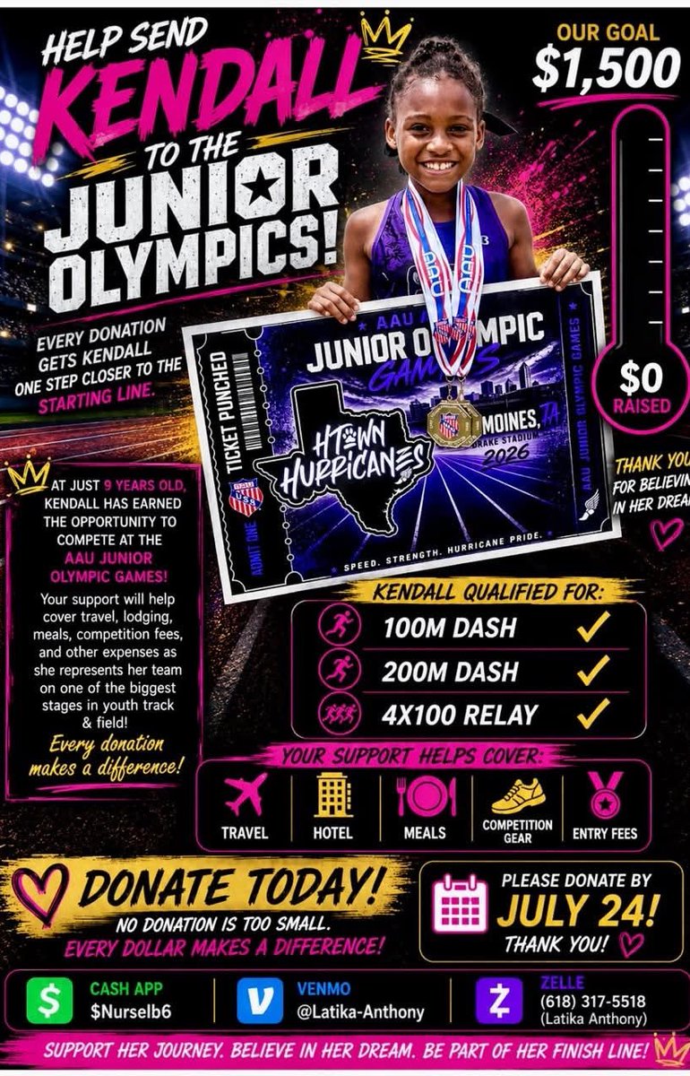 MrGee54's tweet photo. My niece made it the Jr. Olympics. Sharing is caring. Support if you can. Thanks 🙏🏾🙏🏾🙏🏾🙏🏾🙏🏾 https://t.co/oNJVjjizD0