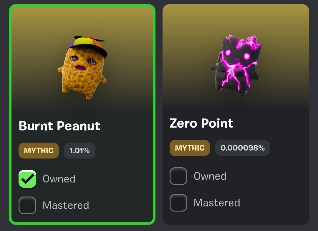 LizzyGives's tweet photo. For being a mythic the burnt peanut is REALLY easy to find. https://t.co/lhsl59jqhM