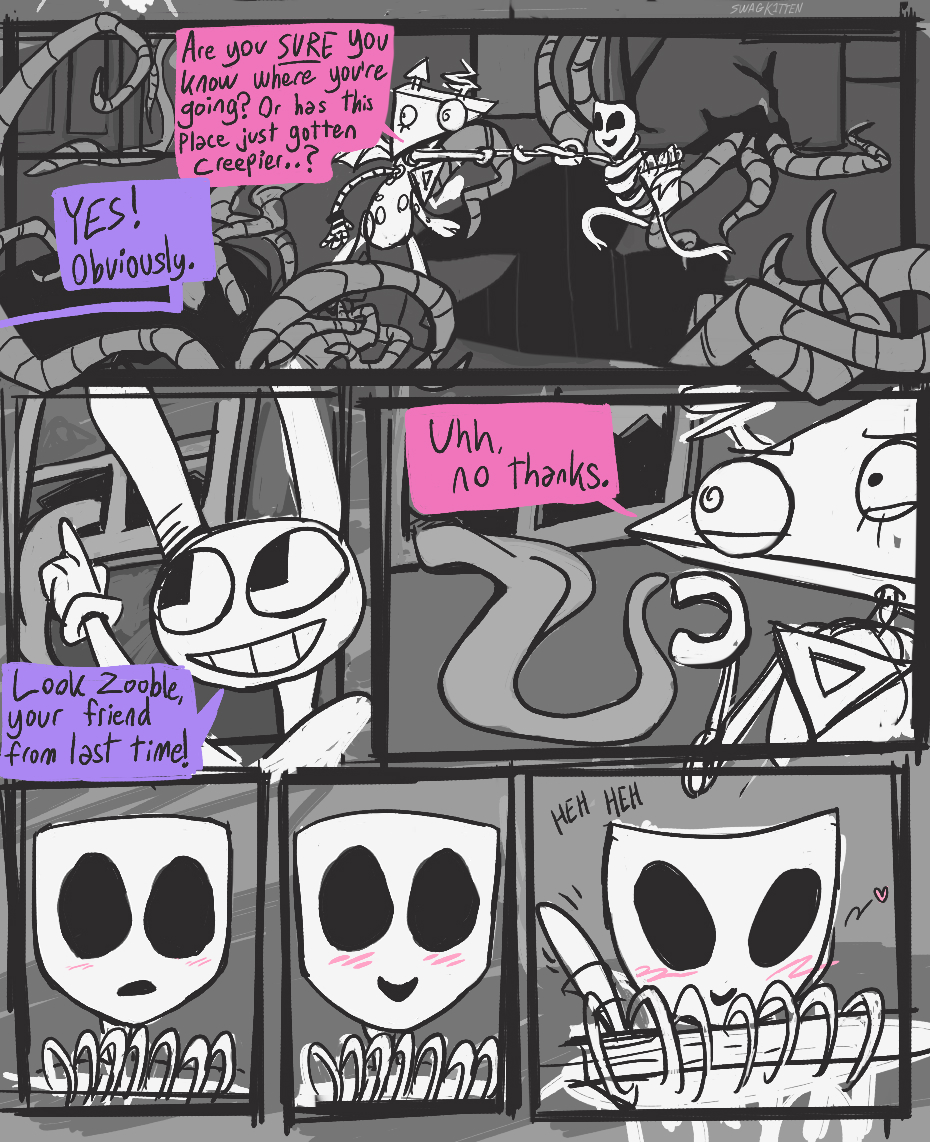 RhythmandLime's tweet photo. Out of Bounds (page 17-20)
#tadc #comic #jax #zooble #gangle #pomni #kinger #caine #ragatha #abstragedy #theamazingdigitalcircus #outofbounds https://t.co/b0drpzLRRA