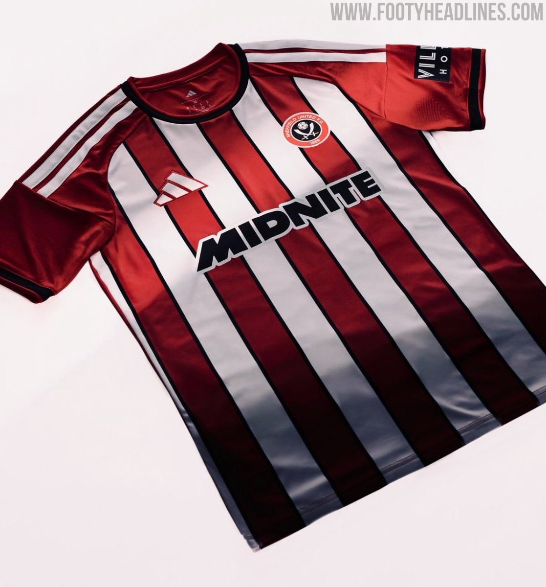 Footy_Headlines's tweet photo. 𝑨𝒅𝒊𝒅𝒂𝒔 𝑺𝒉𝒆𝒇𝒇𝒊𝒆𝒍𝒅 𝑼𝒏𝒊𝒕𝒆𝒅 𝟐𝟔-𝟐𝟕 𝑯𝒐𝒎𝒆 𝑲𝒊𝒕 𝑹𝒆𝒍𝒆𝒂𝒔𝒆𝒅 -  𝑵𝒐 𝑴𝒐𝒓𝒆 𝑬𝒓𝒓𝒆à

The new Sheffield United 2026-27 home kit was officially unveiled today, marking the debut release of the club's new partnership with Adidas.

Adidas replaces Errea as the official kit manufacturer starting from the 2026-27 season.

The Adidas Sheffield United 2026-27 home shirt introduces a fresh take on the club's classic red and white stripes, with black striping in between. 

Fans will be able to purchase the new Adidas Sheffield United 2026-27 home kit both online and in-store from 2pm on Monday, July 6.