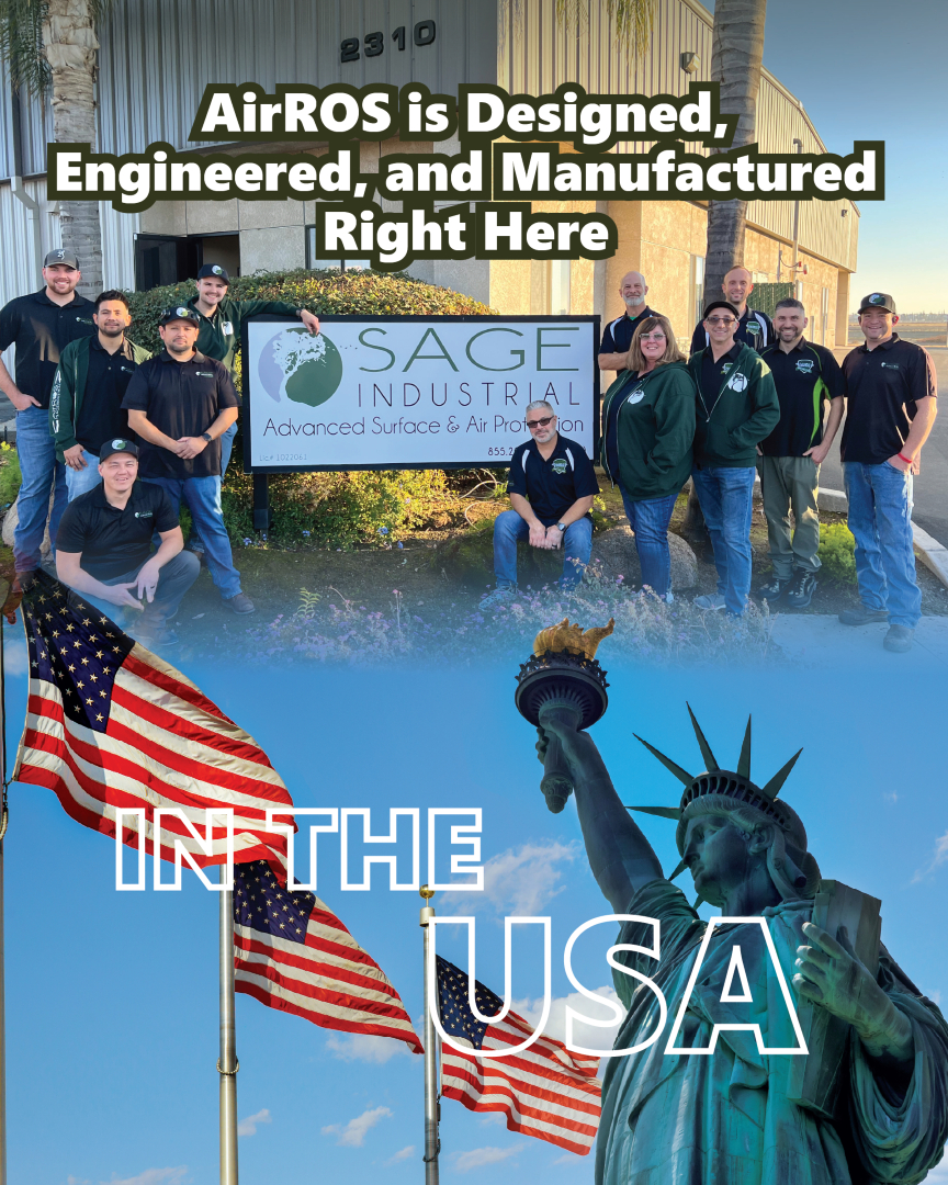 AirROSbySAGE's tweet photo. 🇺🇸 Proudly designed, engineered, and manufactured in the USA.

From our headquarters in Clovis, California, AirROS helps facilities across the country create cleaner, more controlled environments.

Built here. Trusted nationwide. 👏 https://t.co/eXuIv2sNsq