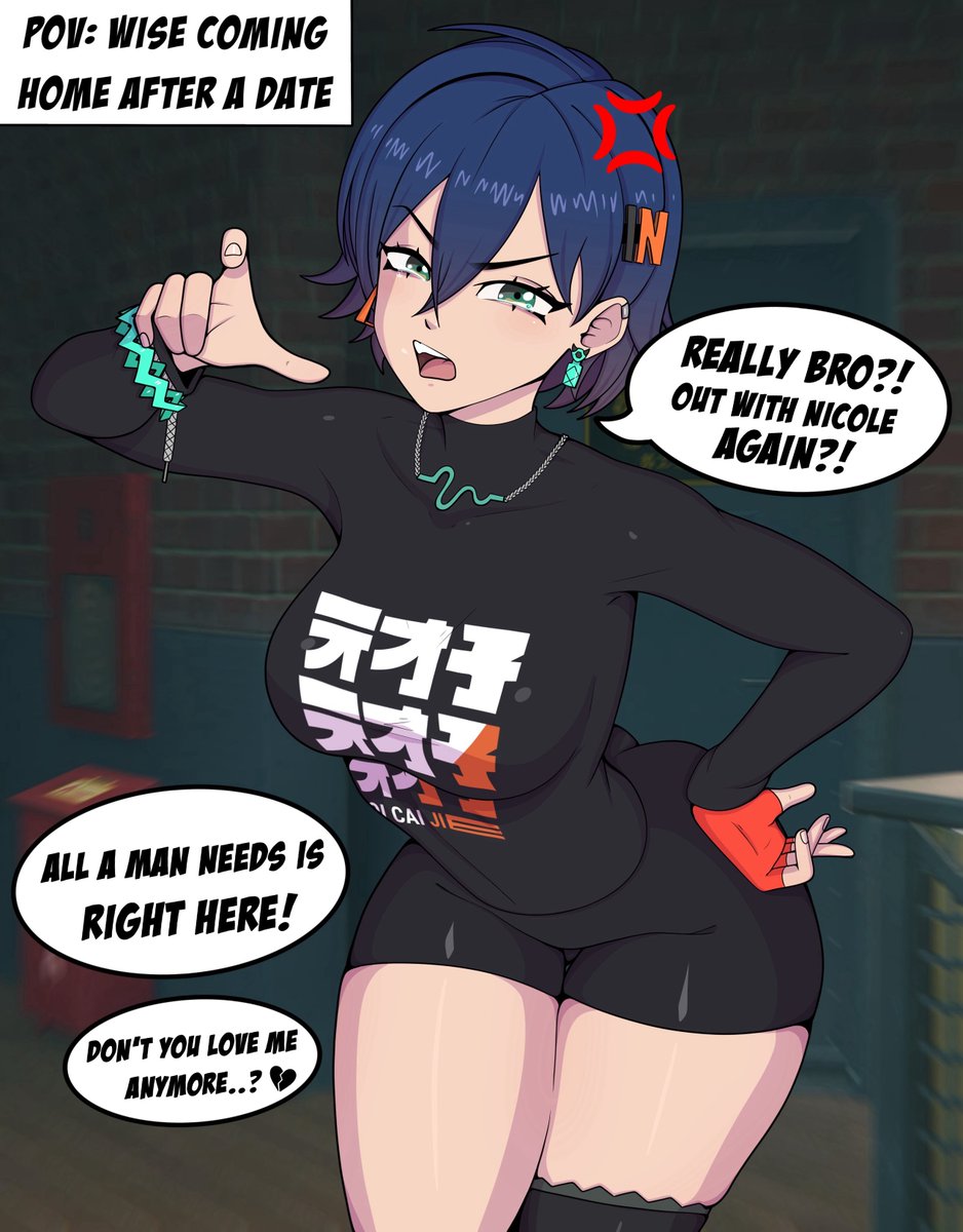 mandalorymory's tweet photo. POV: What Wise deals with every night (1/2)

There are worse problems a man can have than having to go home every night to a beautiful jealous sister like Belle! 

Zenless Zone Zero art by @Zankasen https://t.co/gbUAfZLSLg