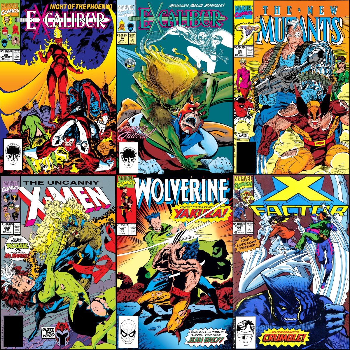 X-books that were on sale with cover dates of October 1990.