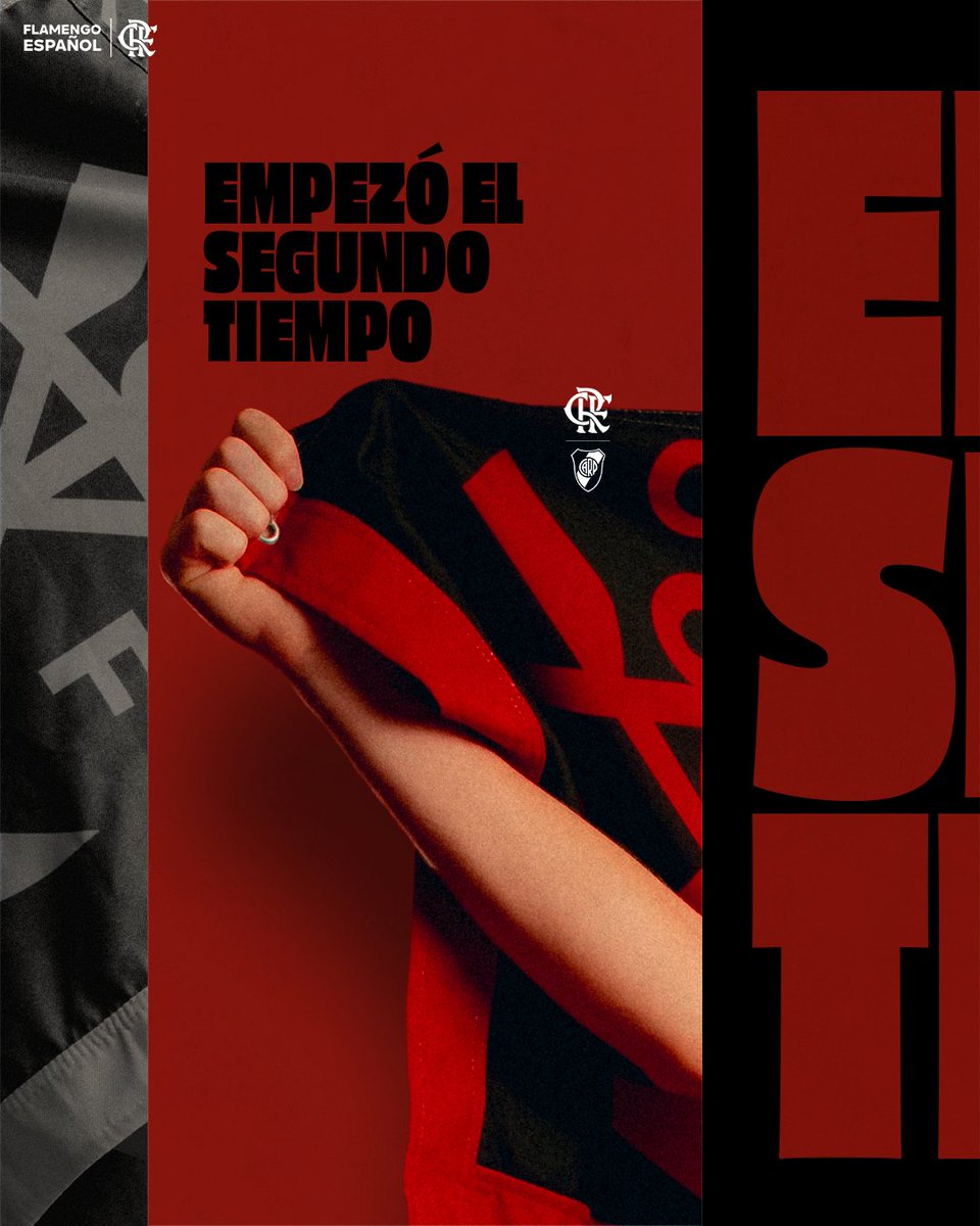 Flamengo_es's tweet photo. Se reanuda el partido. VAMOS MENGAO.

46' | #FLAxRIV 2-2 https://t.co/SMBZml59sq