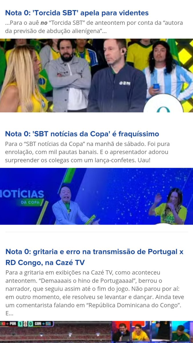 danielmartins05's tweet photo. @JornalOGlobo Avaliações de Nota 0 somente para SBT e Cazé 🤔 https://t.co/6tckwiZ2NN