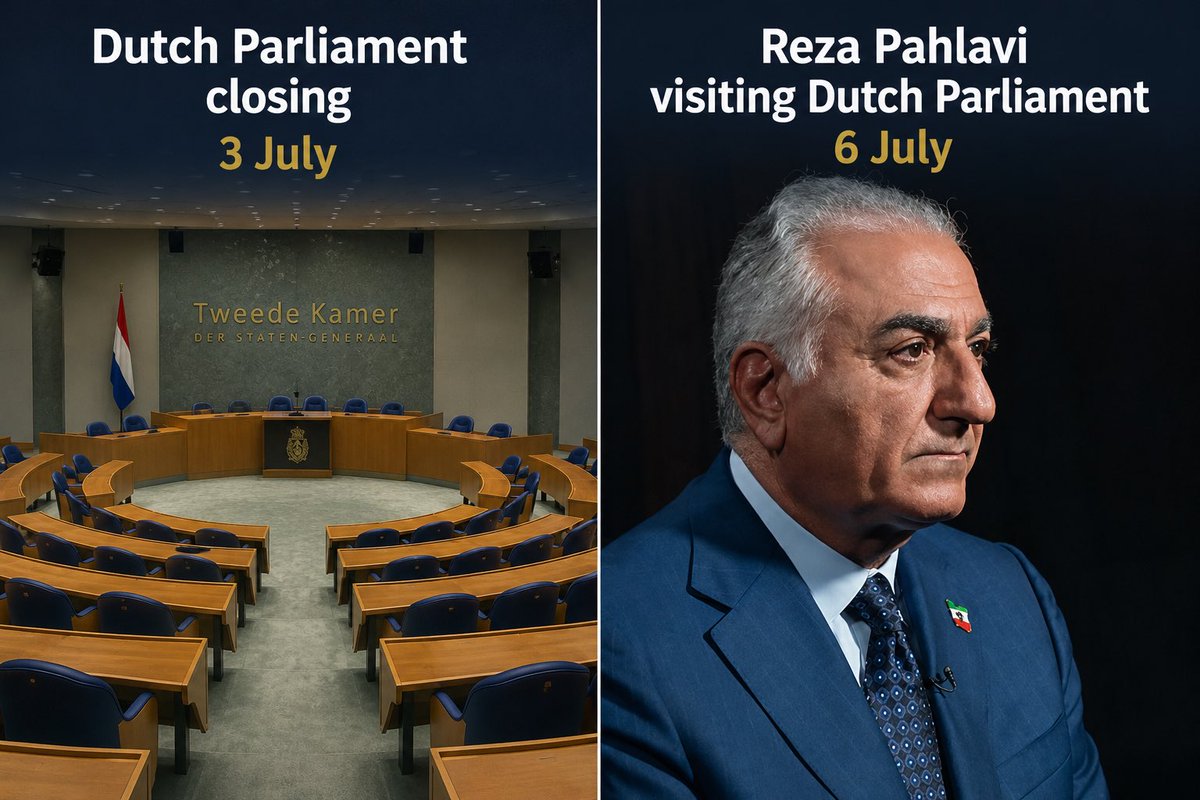 BMT_FreeIran's tweet photo. 🚨 BREAKING: 20+ Nederlandse politici roepen de Tweede Kamer op geen podium te bieden aan Reza Pahlavi, zoon van de voormalige dictator van Iran. Dat dreigt een autoritair politiek model te legitimeren en ondermijnt de democratische aspiraties van het Iraanse volk. #No2Pahlavi https://t.co/9nZgkGJMXr