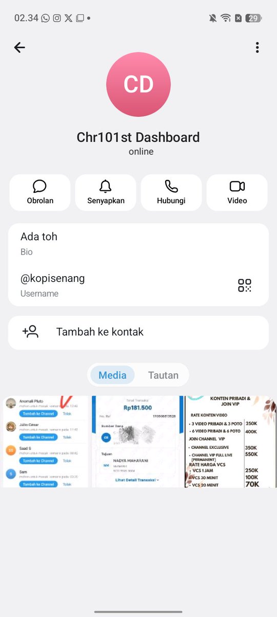 shubhsadh1's tweet photo. PELECEHAN SEKSUAL ONLINE PENIPU SEKS ONLINE
( CHRISTIAN ENOCH)
(+6285754587651)
WASPADALAH TERHADAP PENIPUAN SEKS
#TVONE #MATANAJWA #PENCABULAN #PEMERKOSAAN https://t.co/BVx82UFY5g