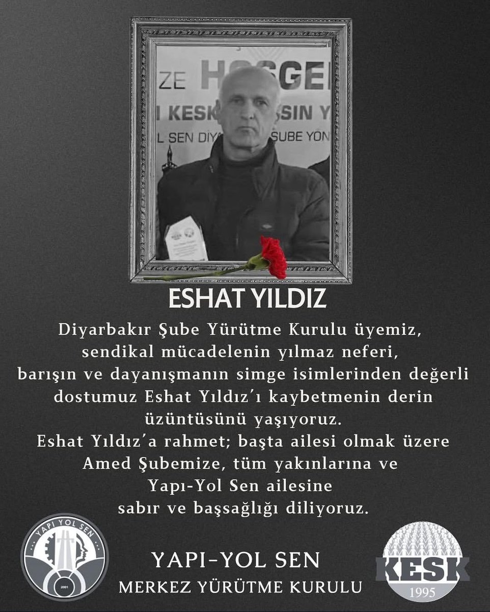 Srkn2113's tweet photo. Değerli bir dostu iyi bir yurtseveri kaybetmenin derin üzüntüsünü yaşıyoruz ışıklar içinde uyu yoldaş https://t.co/oz0j2a0WxR