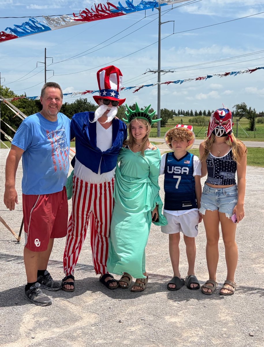 Okc_storm's tweet photo. Celebrating 250 with Uncle Sam 🇺🇸🎆
Here’s to freedom, family, and fireworks lighting up the sky all season long. https://t.co/dWtJCKZpl3