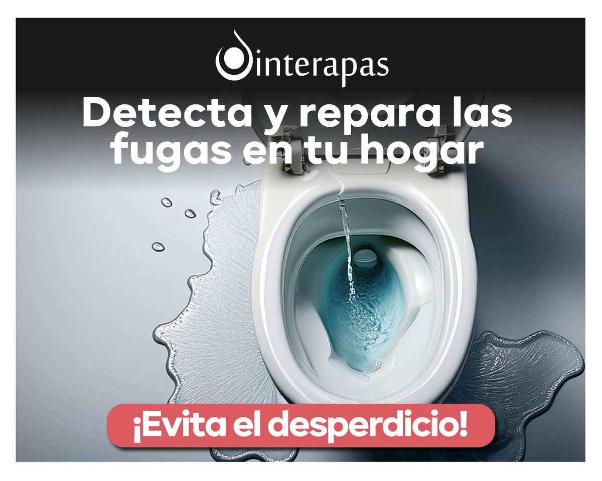 Interapas's tweet photo. Una fuga en una llave, el sanitario o una tubería puede parecer pequeña, pero con el tiempo representa un gran desperdicio de agua.🚽💦

👍🔧Detectarlas y repararlas a tiempo ayuda a cuidar este recurso, además de evitar un mayor consumo en tu recibo.

#CulturaDelAgua https://t.co/Qi5OupfTag