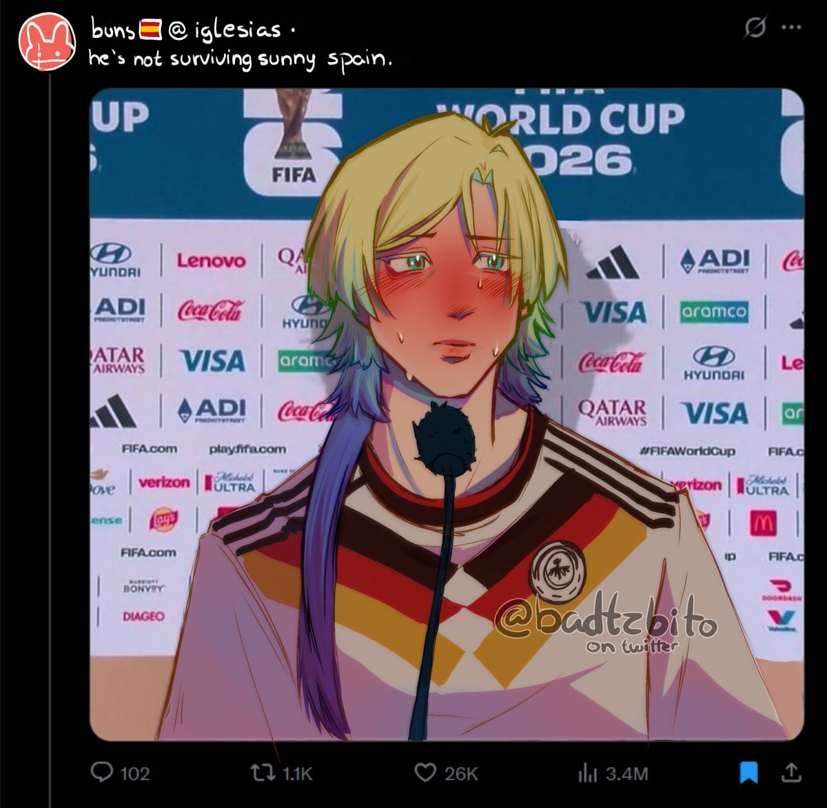 badtzbito's tweet photo. just remembered that kaiser is going to la real and burst out laughing
#ブルーロックFA #bllk https://t.co/sNIarSXzEo